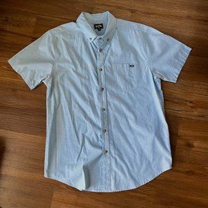 Blue Billabong Short Sleeve Button Down